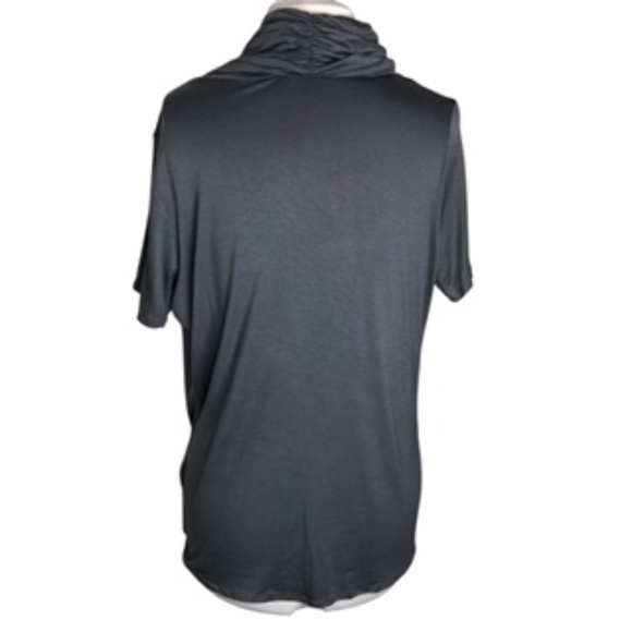 NWOT Olivia Moon Faux Cross Front Drape Style Relaxed Fit Blouse Size L - Picture 5 of 8